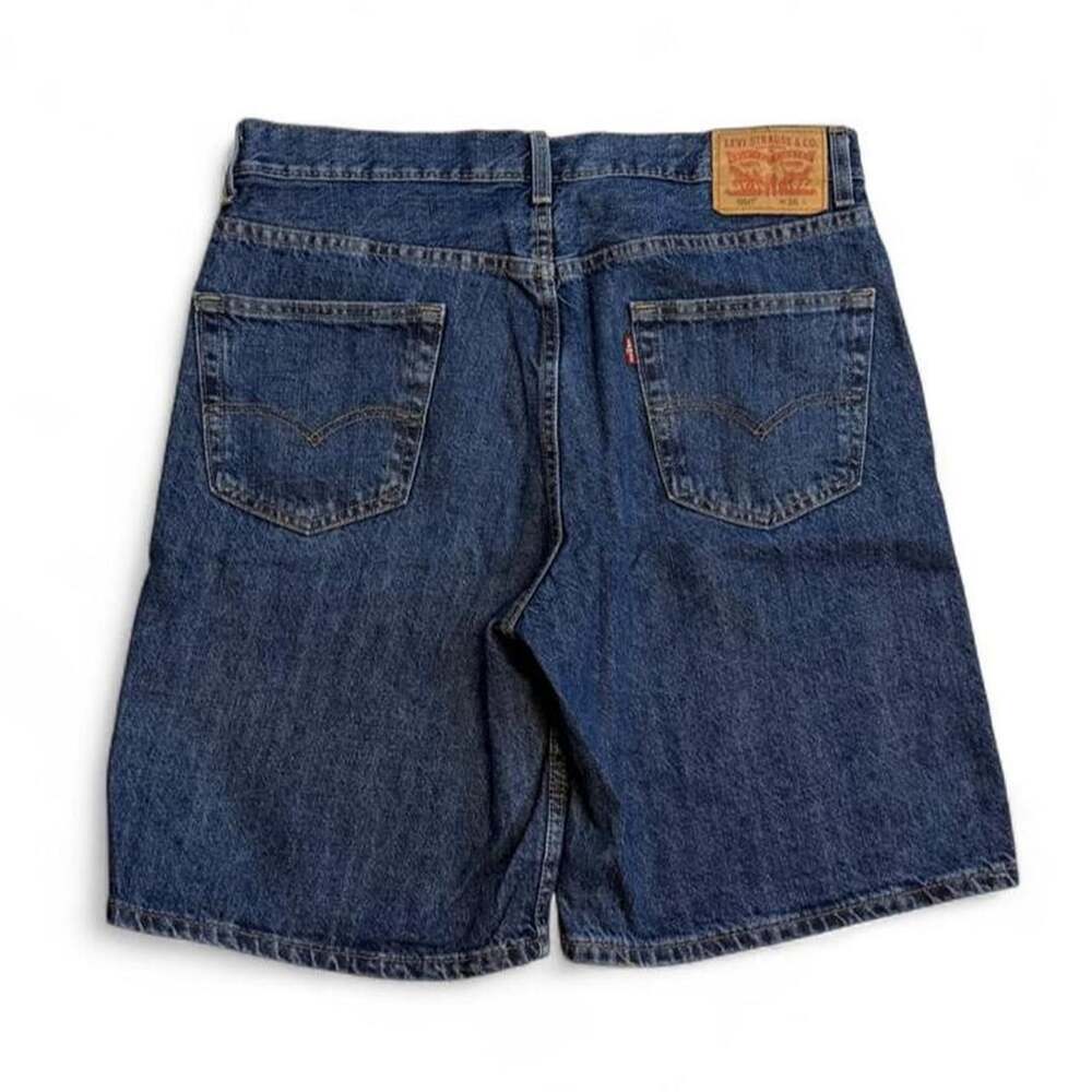 Levi's 550 Relaxed Fit Denim Jorts Size 36 Dark Wash Cutoffs
